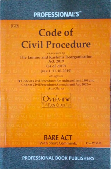 Code Of Civil Procedure With Overview Flowchart Latest Amendments Cpc ...