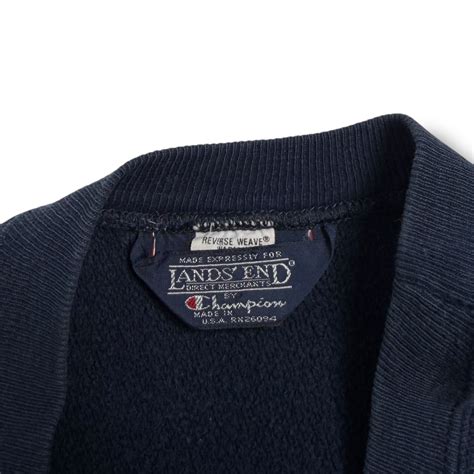 champion × lands end reverse weave sweatshirt 80s | focus