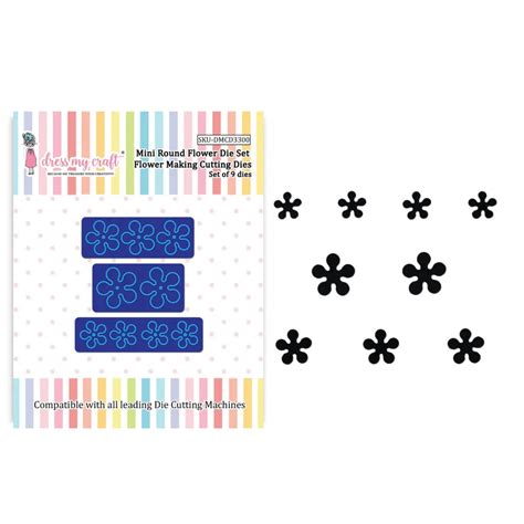Mini Round Flower Die Set - Flower Making Cutting Dies – Crafteroof