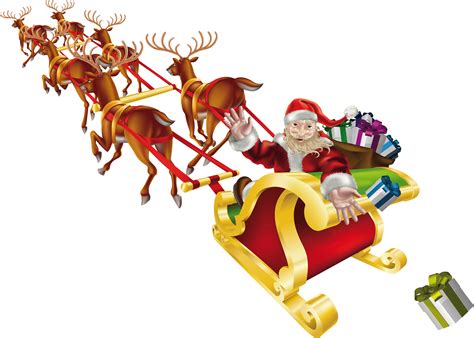 Santa sleigh PNG