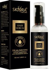 Skiura Nature Hair Serum with Almond & Argan Oil Controls Frizz | Makes ...