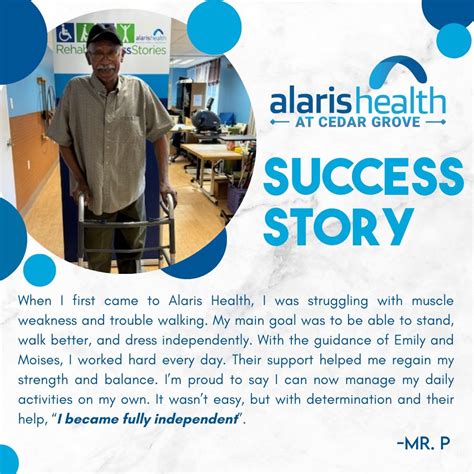 #successstory #alarishealth #rehabilitation | Alaris Health at Cedar Grove