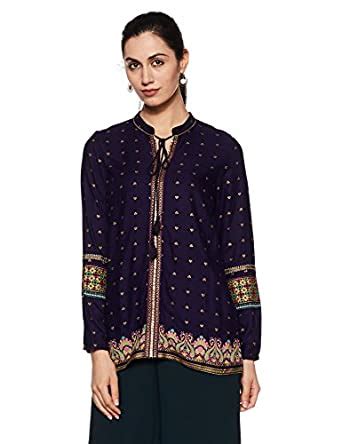 Buy W for Woman Women's Tunic Top (17AU32859-50649_Purple_14) at Amazon.in