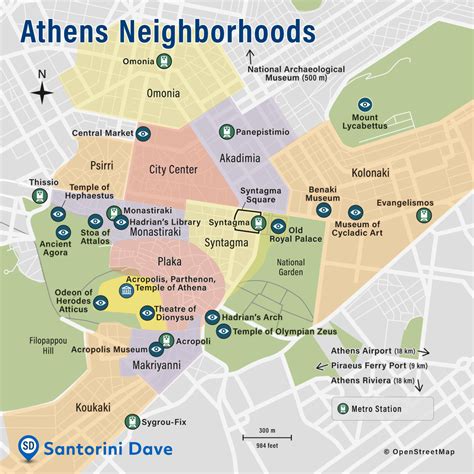 athens neighborhoods | Athens greece travel, Athens travel, Athens map