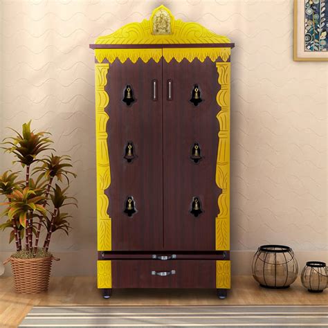 Giri - Full Door Mandapam Bell With Leg | Wooden Temple for Home