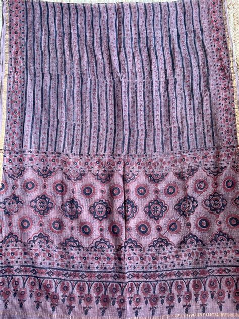 THULIAN RED & BLACK LINE PRINT KOTA AJRAK HANDCRAFTED DUPATTA – Weavekala