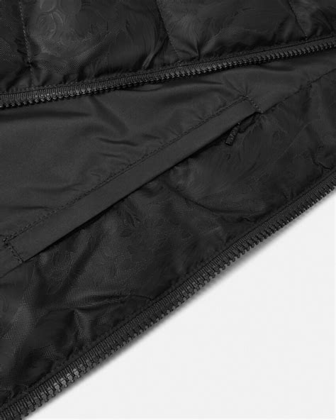 Barocco Light Puffer Jacket Black | VERSACE