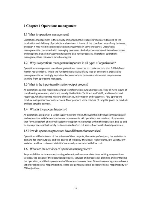 Operations Management Chapter 1 的图像结果