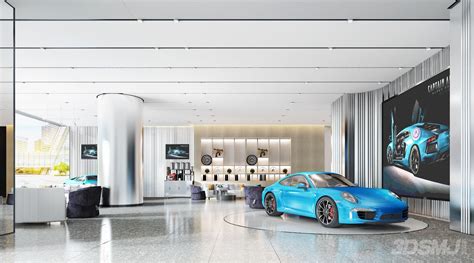 65万元商业展示750平米装修案例_效果图 - 汽车展厅 - 设计本