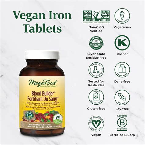 MegaFood Iron Supplements Multivitamins for Women | Whole Food Blood ...