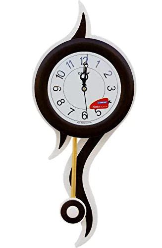 OREVA Plastic Pendulum Analog Wall Clock (49 Cm X 20 Cm X 6.5 Cm, Whit