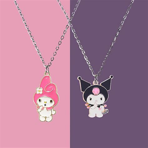 Buy Kawaii Necklace My Melody And Kuromi Bff Necklace For 2 Cute ...