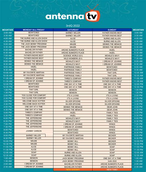 Antenna Tv Guide Schedule at Carole Alden blog