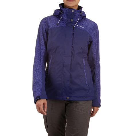 Buy Hiking Rain Wear Online In India|300 Womens Blue Print|Quechua
