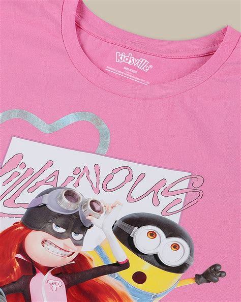 Minions Movie Printed Oversized fit Tshirt For Girls – Kidsville
