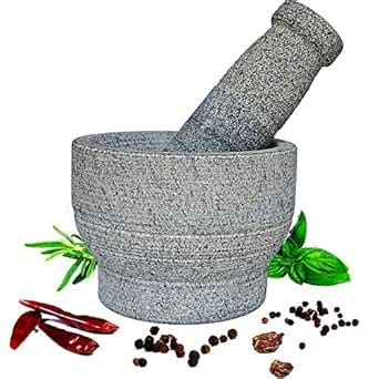 Natural Granite Mortar and Pestle Set/Imam Dasta/Kharal/Ohkli Musal ...