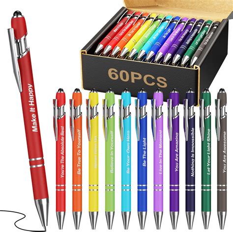 Amazon.com : 50 Inspirational Pens, Pens Bulk, Ballpoint Pens with ...