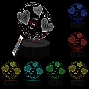 SunRobotics SNAPERLY 3d Illusion Customized LED Table Lamp [3D-SNAP-6 ...