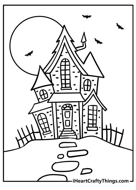 Haunted House Coloring Printable