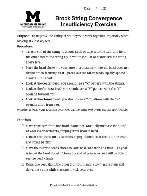 Image result for Brock String Exercise with One Bead