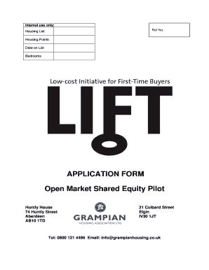 Fillable Online APPLICATION FORM Open Market Shared Equity Pilot Fax ...