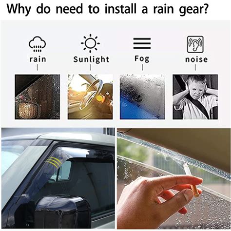 Car Wind Deflectors, Window Rain Guards, Window Sun Rain Shade ...