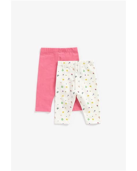 Buy Girls Leggings -Pack of 2-Multicolor Online at Best Price | Mothercare