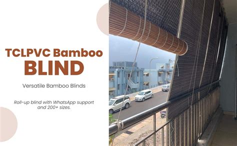TCLPVC Bamboo Roll-up Blind Window Chick Closer 4 Sizes (4W/7H ...