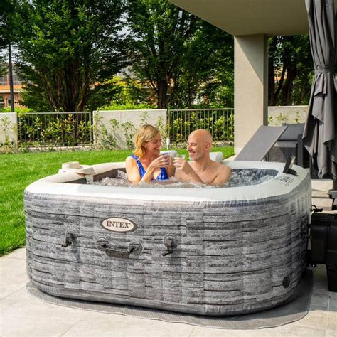 Jacuzzi insuflável Greystone Deluxe 4 pessoas 211x211 cm INTEX INTEX ...