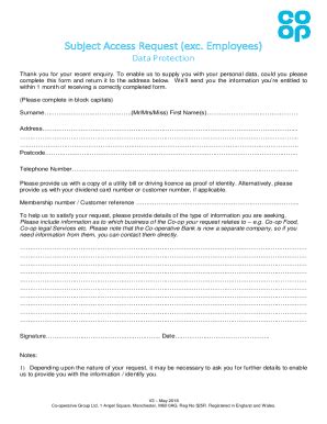 Fillable Online How to make a Subject Access Request from your Employer ...