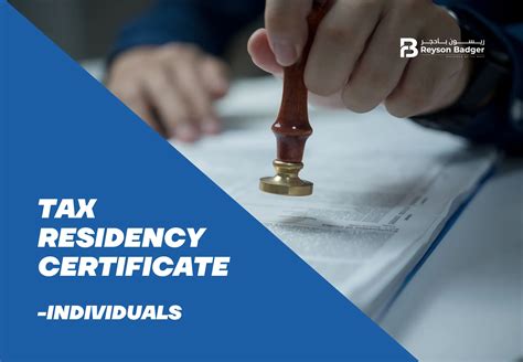 Tax Residency Certificate