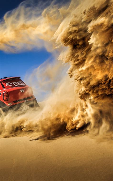 Download wallpaper sand, machine, the sky, desert, Rally, Mini, section ...