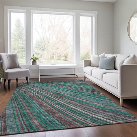 Addison Rugs Chantille ACN981EM 8 x 10 (ft) Loomed Polyester Emerald ...
