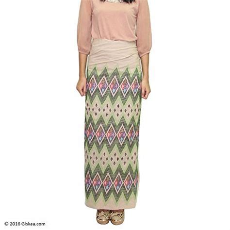 GISKAA Traditional Diamond Patterned Pale Almond Cotton Mizo Puan ...