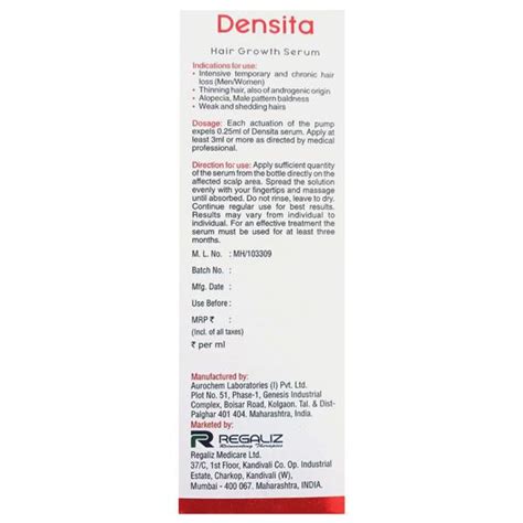 Densita Hair Growth Serum, 60ml