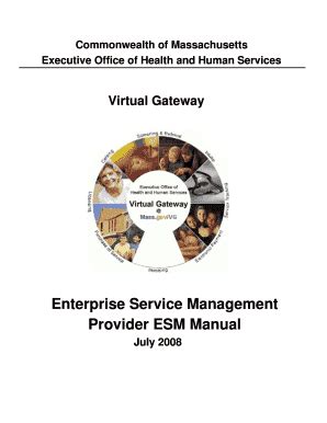 Fillable Online mass Enterprise Service Management Provider ESM Manual ...