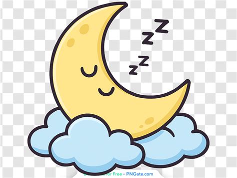 Sleeping Moon Cartoon Vector Illustration Of Cartoon Baby Boy Sleeping