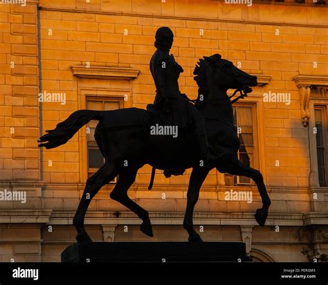 Mounted equestrian statue monument of Revolutionary War hero Lafayette ...