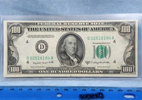 1950 C-CU $100 One Hundred Dollar Bill Federal Reserve Bank Note ...