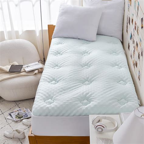 Hansleep Memory Foam Mattress Pad Twin, Twin Size Mattress Topper with ...