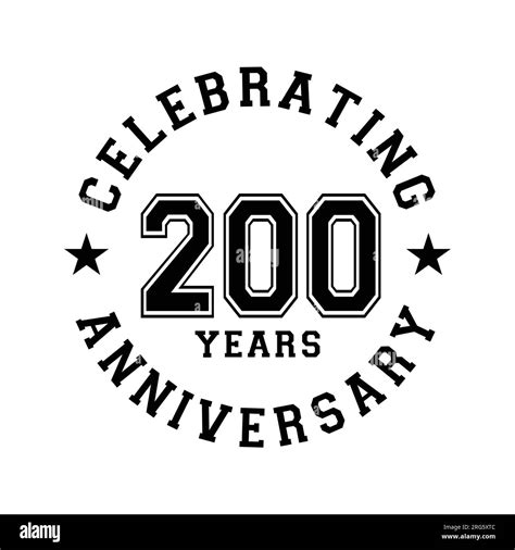 200 years anniversary celebration design template. 200th vector and ...