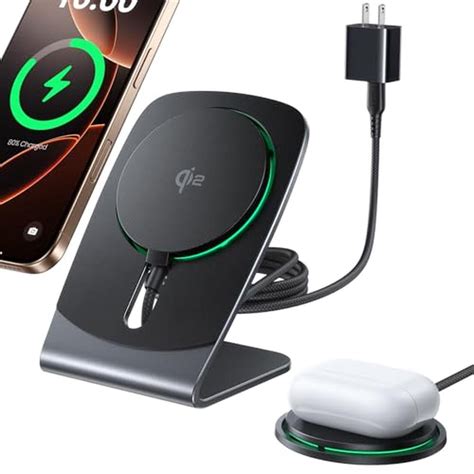 INIU Magnetic Wireless Charger Stand, Qi2 Certified 15W Mag-Safe Wirel ...