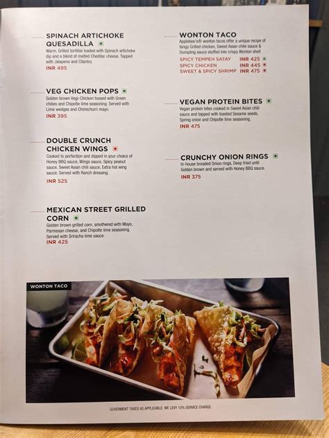 Menu at Applebee's - Grill + Bar, Bengaluru