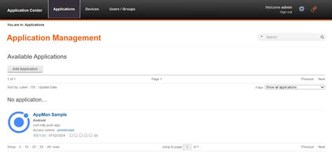 The PMF Application Center console - Persistent Mobile Foundation ...