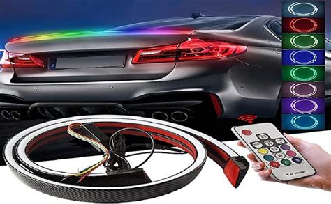 AKSMIT 52.36 Inch LED Rear Spoiler with Remote Control for Car Trunk ...