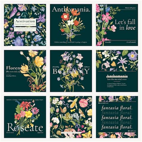 Editable aesthetic floral template psd blog social media post ...