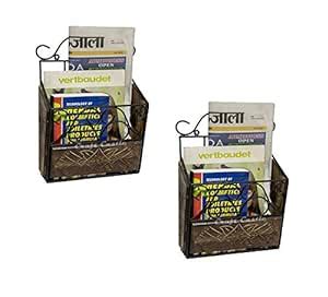 CRAFTCASTLE Wood & Wrought Iron Modern Elegance Magazine Newspaper ...