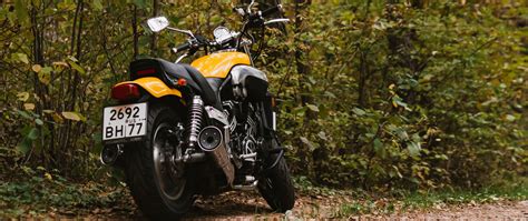 Download wallpaper 2560x1080 yamaha, bike, motorcycle, rear view, motor ...