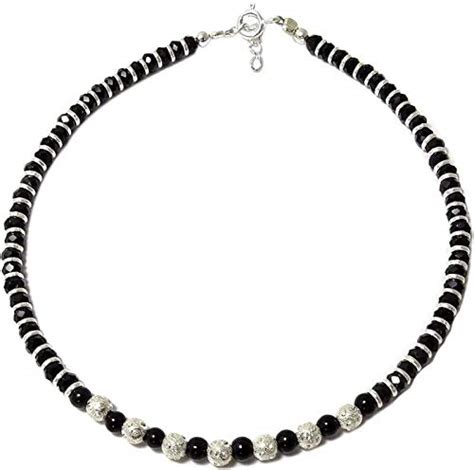 Sahiba Gems Stylish Nazariya Anklet (Payal) with Black & Silver 7 ...