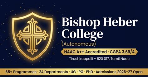 BHC — Bishop Heber College (Autonomous), Tiruchirappalli | NAAC A++ ...